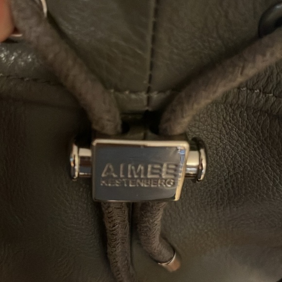 Aimee Kestenberg Pebble Leather Drawstring Bucket Bag - Picture 6 of 7